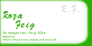 roza feig business card